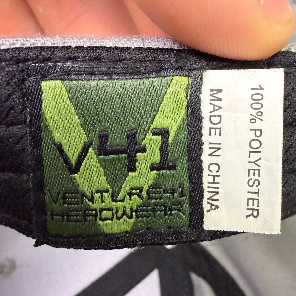 Venture 41 Headwear Gray Red Stripe C Logo Snapback Hat CWE Cap 1277